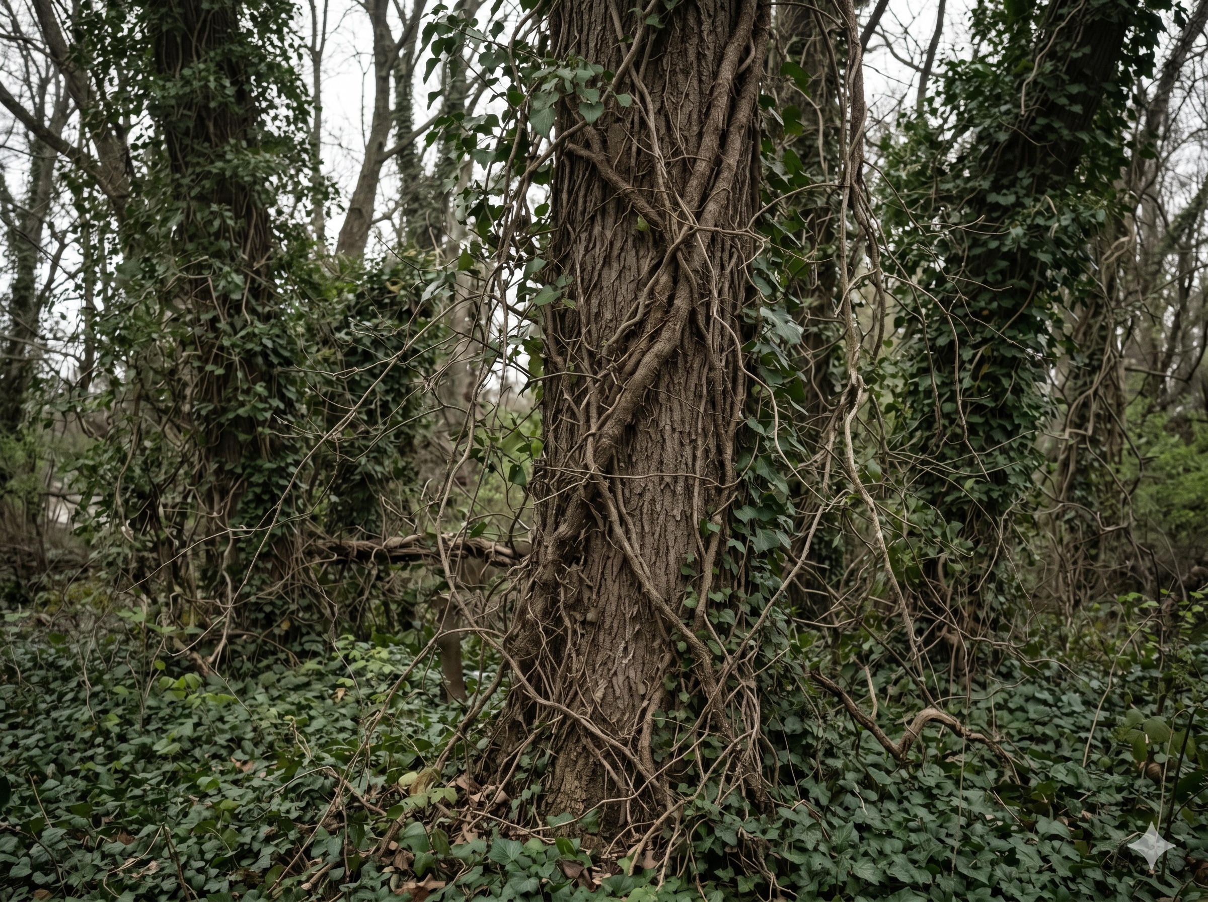 Invasive overgrowth choking out native plants